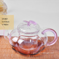 600 ML Unique Pumpkin Design Pyrex Glass Tea Pot